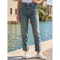Roman Dusk Studded Straight Leg Jeans