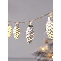 Lights4Fun 10 Led Glass Pinecone String Lights