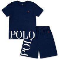Polo Ralph Lauren Boys' Short Sleeve T-Shirt & Shorts Pyjama Set - Navy
