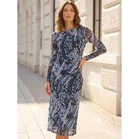 Roman Petite Abstract Mesh Dress