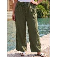 Roman Curve Tie Waist Pocket Trouser
