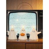 Lights4Fun Truglow Ghost Led Candle Trio