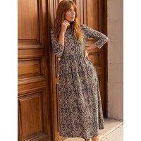 Roman Aztec Print Midi Dress