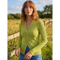 Roman Cable Rib Knit Jumper