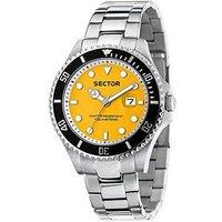 Sector 230 43Mm 3H Yellow Dial Stainless Steel Bracelet