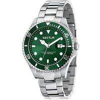Sector 230 43Mm 3H Green Dial Stainless Steel Bracelet