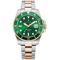 Jacques Du Manoir Pro-Scuba 43 Rose Two Tone Green Watch