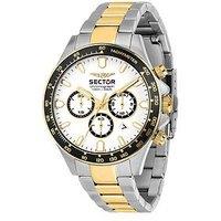 Sector 230 43Mm Chro White Dial Steel/Yellow Gold Bracelet