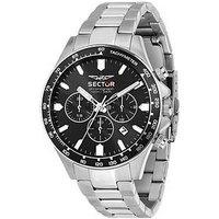 Sector 230 43Mm Chro Black Dial Stainless Steel Bracelet