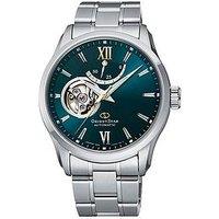 Orient Contemporary Semi Skeleton Green Dial Steel