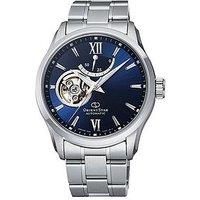 Orient Contemporary Semi Skeleton Blue Dial Steel