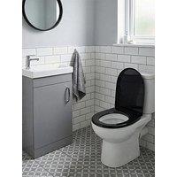 Aqualona Thermoplast D Shaped Toilet Seat - Black