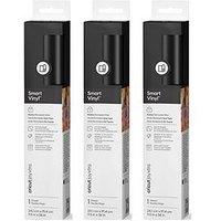 Cricut Smart Vinyl Permanent Joy Xtra (24.1X91.5Cm) Black 3-Pack Bundle