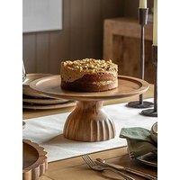 Gallery Direct Ridged Mango Wood Cake Stand