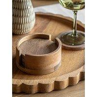 Gallery Direct Mango Wood Coasters Set Of 4