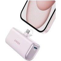 Anker Nano Power Bank, 5,000Mah Mini Portable Charger 22.5W Output With Built-In Usb-C Connector, Violet
