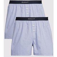 Gant 2 Pack Woven Boxer Shorts - Navy