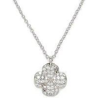 Kate Spade New York Spade Flower Pave Mini Pendant - Silver