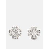 Kate Spade New York Spade Flower Pave Studs - Silver
