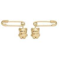 Kate Spade New York Womens Safety Pin Critter Charm Stud Earrings - Gold