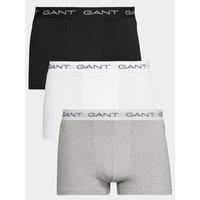 Gant Mens 3 Pack Cotton Stretch Logo Waistband Trunks - Assorted