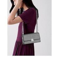 Kate Spade New York Deco Metallic Dot Suede Mini Crossbody Bag - Silver