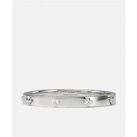Kate Spade New York Womens Hinged Floral Cubic Zirconia Bangle - Silver