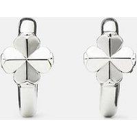 Kate Spade New York Spade Flower Huggies - Silver