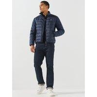 Gant Mens Light Down Quilted Stand Collar Jacket - Navy
