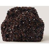 Monsoon Kira Sequin Clutch Bag - Brown