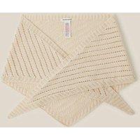 Monsoon Monsoon Perl Pointelle Scarf - Cream