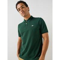 Gant Regular Fit Shield Short Sleeve Pique Polo Shirt - Green