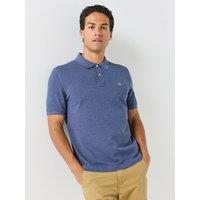 Gant Mens Regular Fit Pique Shield Polo Shirt - Navy