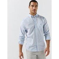 Gant Regular Fit Long Sleeve Poplin Shirt - Light Blue