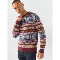 Gant Fairisle Crew Neck Knitted Jumper