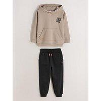 Paul Smith Junior Boys Graphic Hoody & Joggers Set - Stone/Black