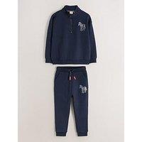 Paul Smith Junior Boys Funnel Neck Zip Through Sweatshirt & Joggers Set - Navy