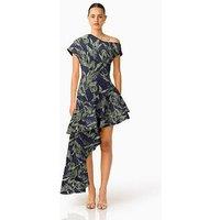 Elliatt Luella One Shoulder With Ruffle Detailing Gown - Blue