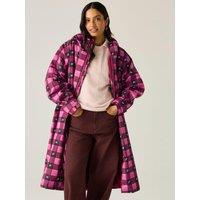 Regatta Womens Cath Kidston Waterproof Borg Lined Hooded Changing Robe - Burgundy