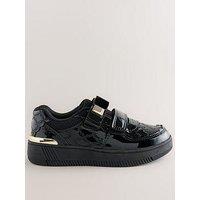 Ted Baker Kids' Embossed Bow Double Strap Trainers - Black
