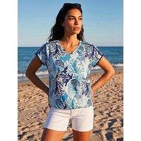 Roman Marine Ric Rac Trim Top