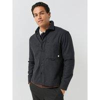 Farah Mens Randall Double Pocket Button-Through Overshirt - Black