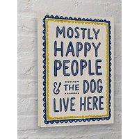 The Art Group Mostly Happy People & The Dog Canvas 30X40Cms