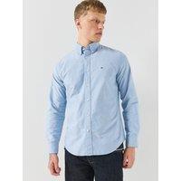Tommy Hilfiger Mens Regular Fit Button-Down Collar Oxford Shirt - Light Blue