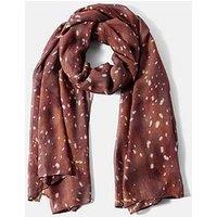 Mint Velvet Spot Print Lightweight Scarf - Brown