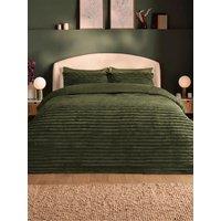 Silentnight Faux Fur Duvet Set - Moss