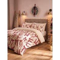Silentnight Fleecy Christmas Bow Duvet Set
