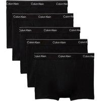 Calvin Klein Mens Icon Cotton Stretch 5 Pack Relaxed Trunks - Black
