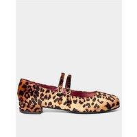 Joe Browns Leopard Lou Double Strap Mary Jane Flat Shoes