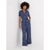 Joe Browns Molly Short Sleeve Zip Front Jumpsuit